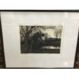 Alfred Blundell (1883-1968) etching - Pond Hall, Ipswich, signed and inscribed and numbered 44/75, 1