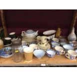 Group Oriental porcelain, cloisonné vases, tea bowls and other decorative ceramics