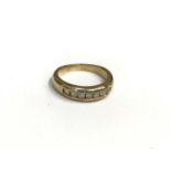 9ct gold diamond set half eternity ring