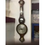 19th century mahogany cased banjo barometer