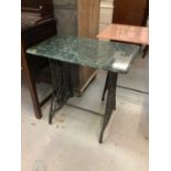 Singer Sewing machine base with marble top
