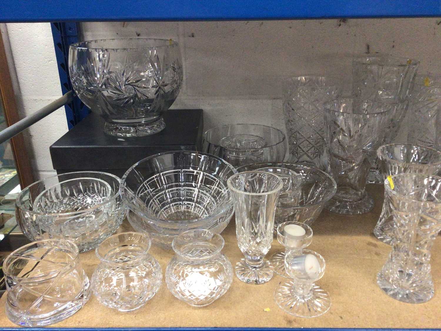 Good collection of cut glass and other glassware including Waterford, Doulton, etc - Image 2 of 5