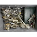 Quantity of silver plated cutlery and other plate