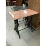 Singer Sewing machine base with marble top