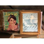 Postcards album, 1970's Jackie comics, Colchester ephemera etc.