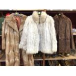 Three vintage fur coats