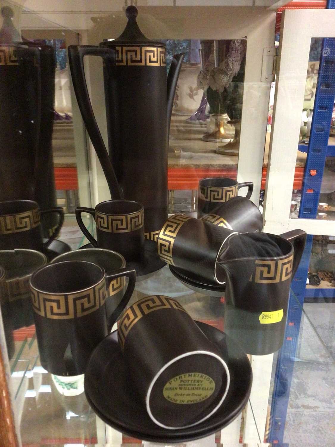 Portmeirion coffee set with Greek Key pattern