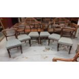 Six Victorian dining chairs