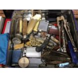 Group penknives, lighters, military bosun’s whistle and other items