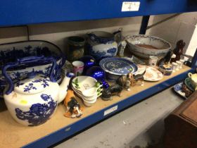 Collection of ceramics, including Staffordshire, Royal Worcester Millennium series, dog figurines, e