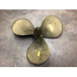 Old brass ships propeller