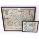 John Speede - map of Lincolnshire and a small 18th century map