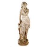 Adriatico Froli (b. 1858) marble statue of a nude
