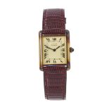 Cartier Les Must de Cartier silver gilt wristwatch