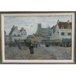 George Charles Francis (1860-?), three oils on canvas - French townscapes, one inscribed Vethuil, ea
