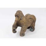 Bronze figure of a gorilla
