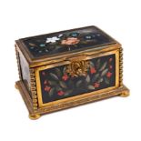 19th century Italian Grand Tour pietra-dura jewel casket