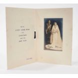 The Duke and Duchess of Gloucester, rare 1935 Christmas card with embossed crowned H cipher to cover