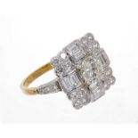 Diamond cluster ring, estimated total diamond weight approximately 2.95cts.