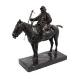 Charles Augustus H. Lutyens (1829-1915): Bronze sculpture of Jorrocks on horseback