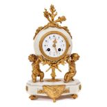 19th century French alabaster mantel clock