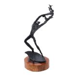 *Leon Underwood (1890-1975): Bronze sculpture - Joy as it flies