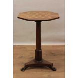 Regency rosewood chess top occasional table