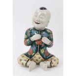 Chinese famille verte figure of a boy