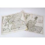 Andrew Johnston - A New Map of the North [and South] Part of Scotland, two hand tinted engraved maps