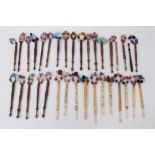 Collection of 19th century lace-makers bobbins
