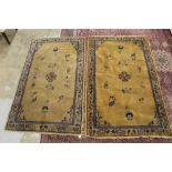 Pair 1930s Chinese carpets