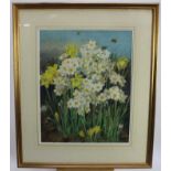 *Katherine Cameron (1874-1965) watercolour - Spring Flowers, signed, 55cm x 45cm, in glazed gilt fra