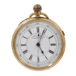 Victorian 18ct gold chronograph pocket watch