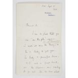H.R.H.Elizabeth Duchess of York (later H.M.Queen Elizabeth The Queen Mother) handwritten letter to h
