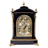 Late 19th century bracket clock retailed by Thomas Russell & Son of Liverpool & London with Westmi