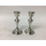 Pair of sterling silver candlesticks