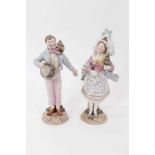 A pair of Continental porcelain figures