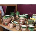 Large collection of Beswick Dickens character jugs