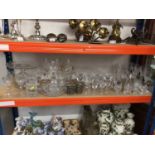 Collection of crystal glass, Royal Brierley and others, including wine glasses, tumblers, etc