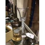 George III wine glass with opaque spiral twist stem