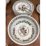 Group of Portmeirion Botanic garden plates and bowl