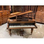 19th century rosewood boudoir grand piano by John Broadwood &. Sons
