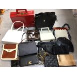 Collection vintage handbags and purses (1 box)