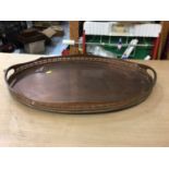 19th century silver plated oval tray