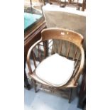 Pair of spindle back elbow chairs