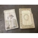 Two oriental ivory card cases