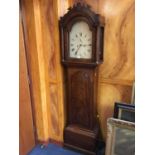 George III mahogany longcase clock of small size
