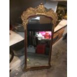 Reproduction antique style mirror and a watercolour by Jenny Fryatt