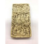 19th century Canton carved ivory card case