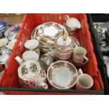 Colclough tea and dinner ware and Lot decorated china and glassware
